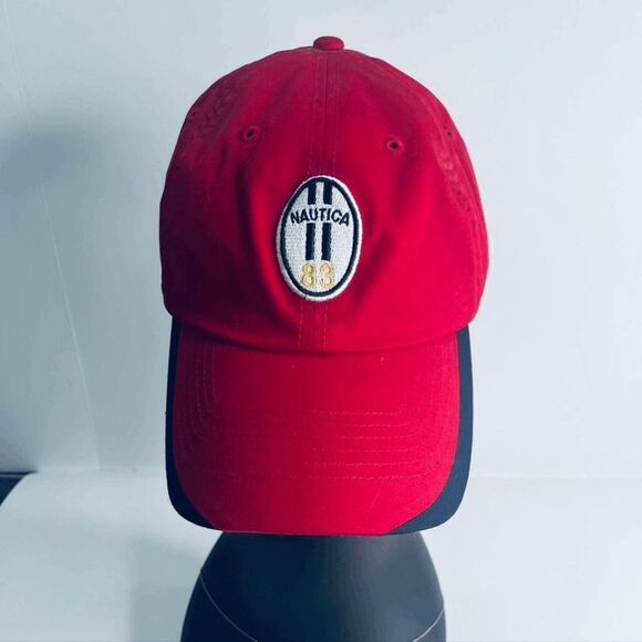 Men’s Nautica N-83 Red White Blue Strapback Dad Hat Cap‎ - Picture 1 of 5